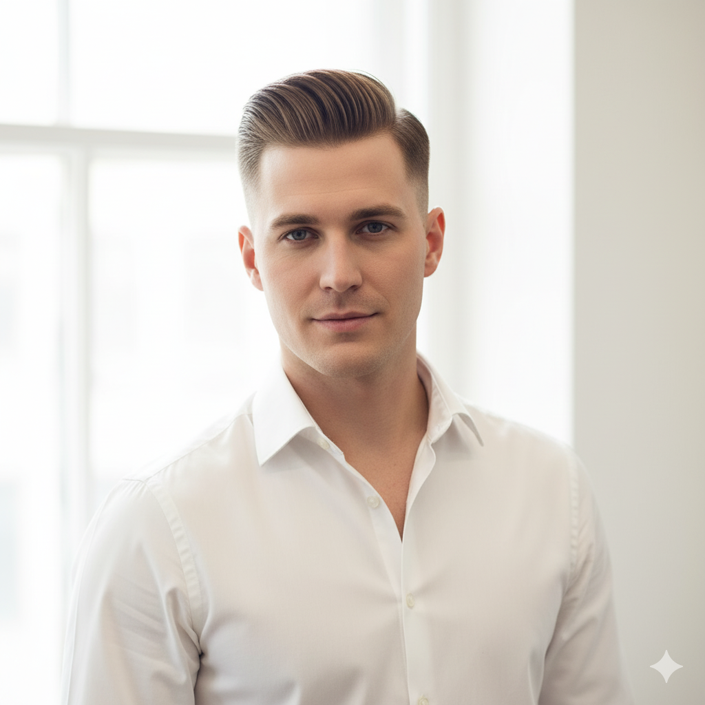 Clean-cut man with a classic undercut