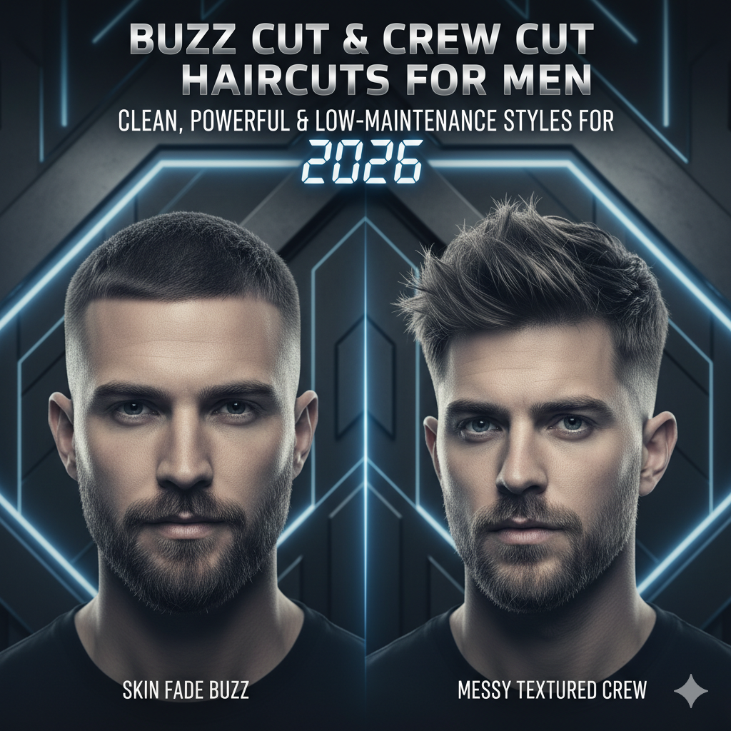 Buzz Cut & Crew Cut Haircuts for Men: Clean, Powerful & Low-Maintenance Styles for 2026