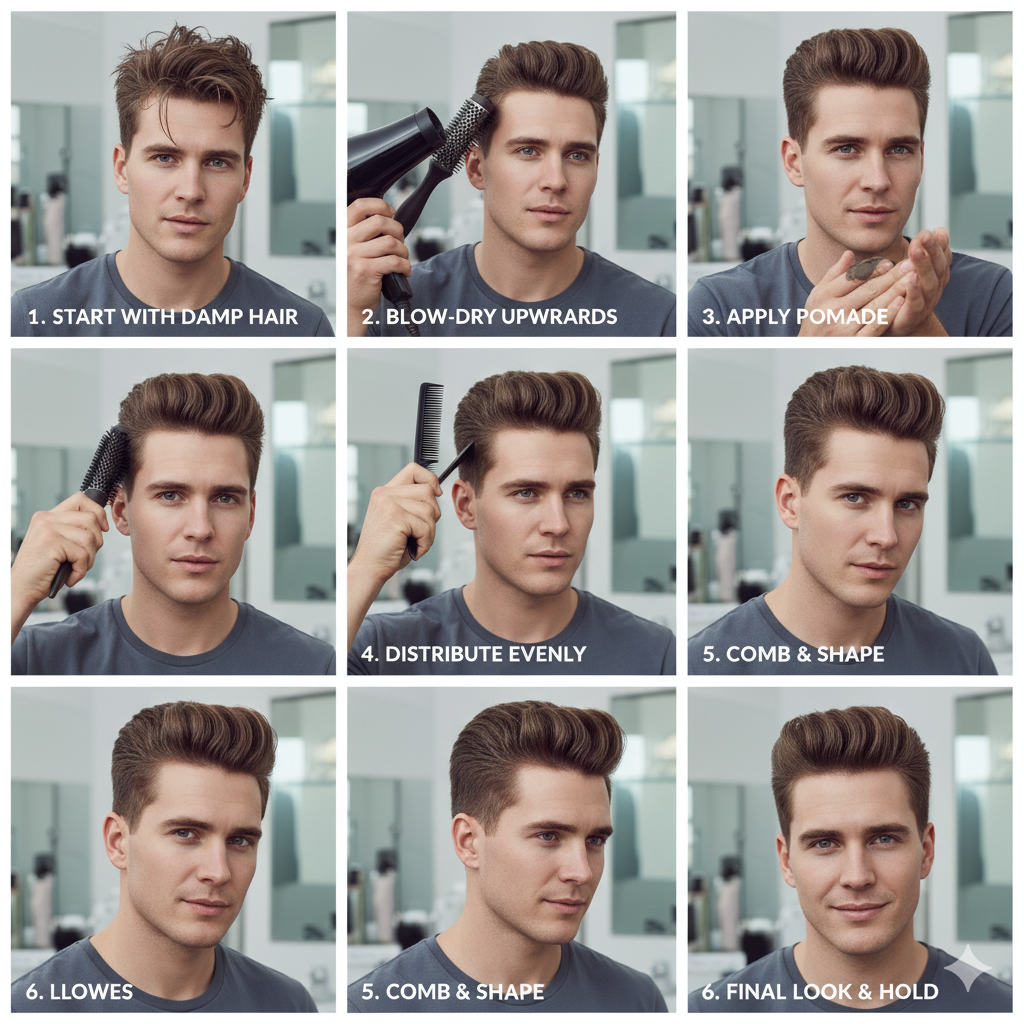 How to Style a Pompadour