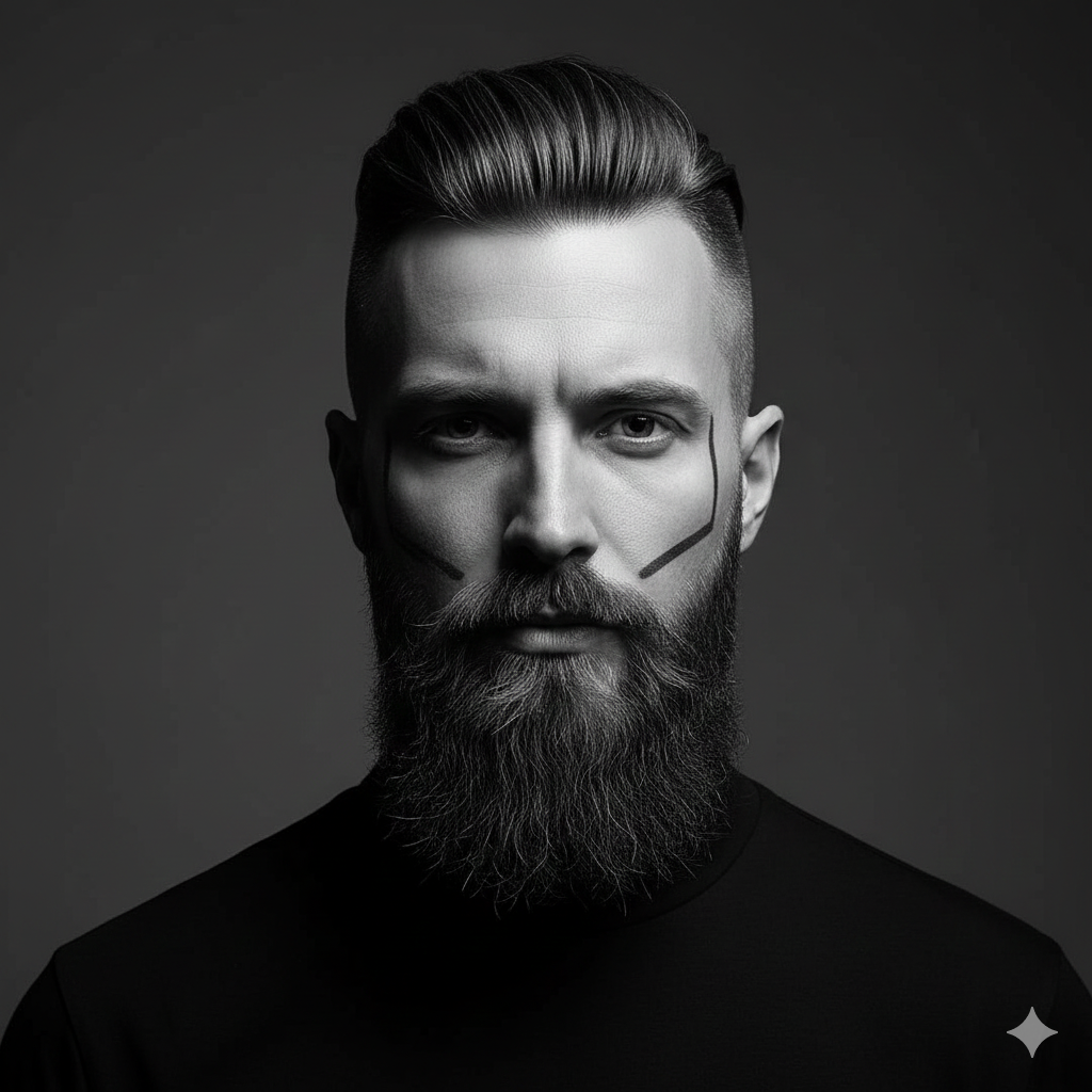 Man with an undercut hairstyle