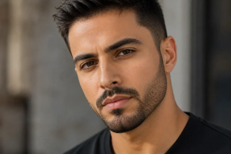 Styled short beard for patchy growth