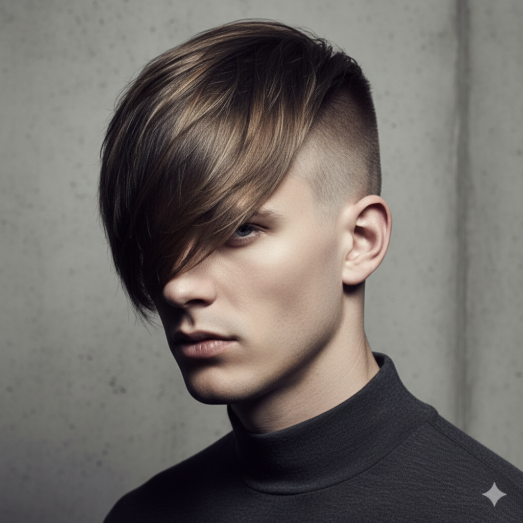 Undercut with long forward fringe