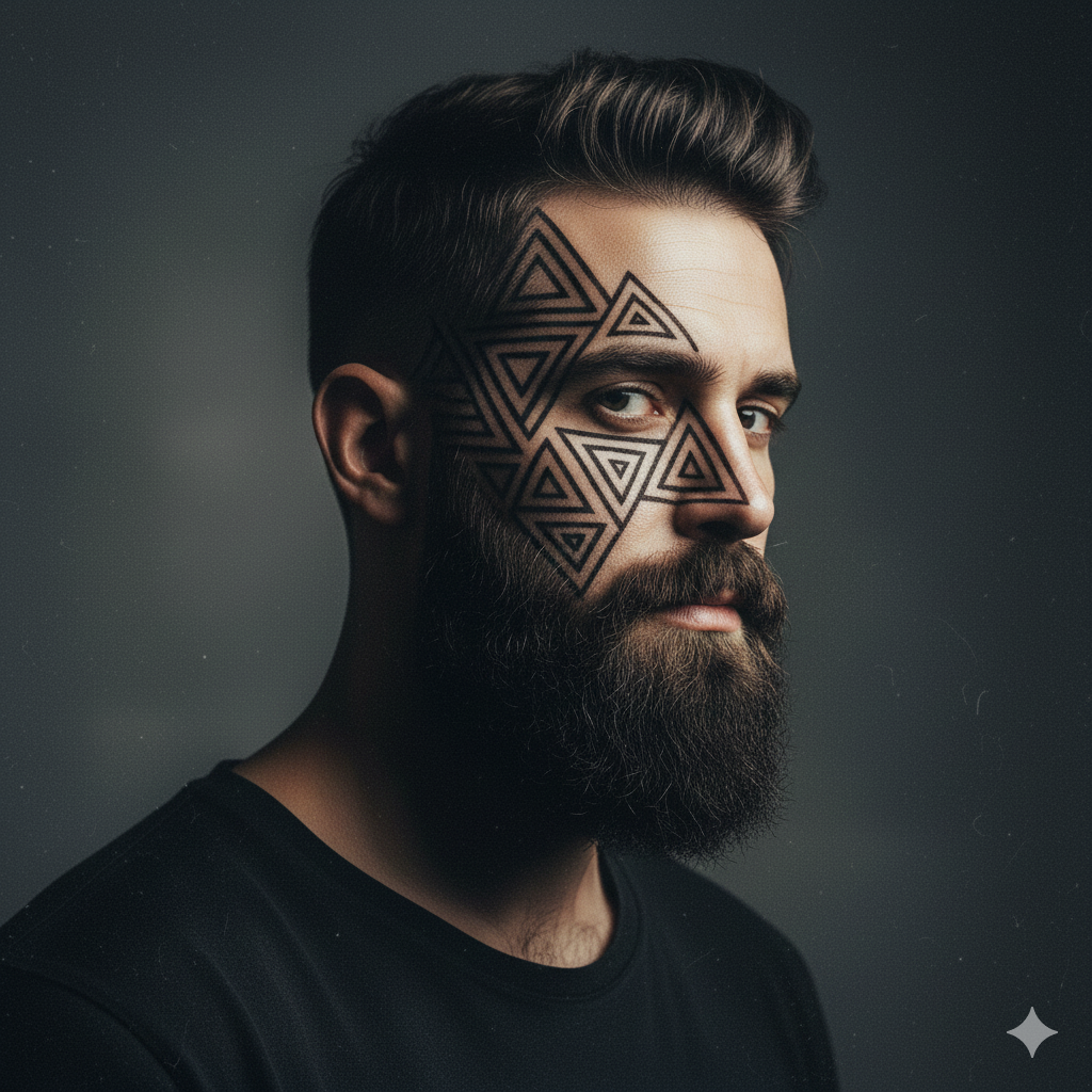 artistic beard pattern design