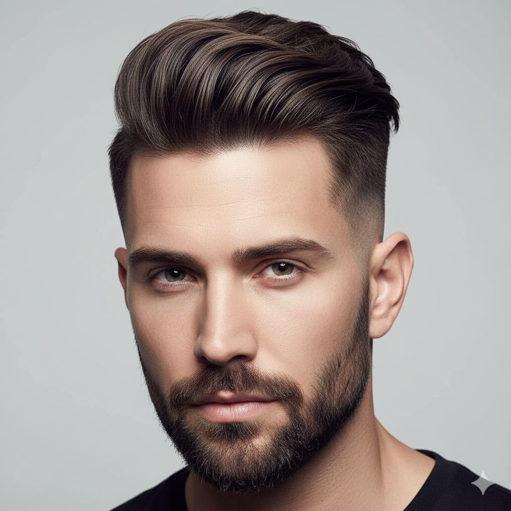 Side view comparing fade and undercut haircut