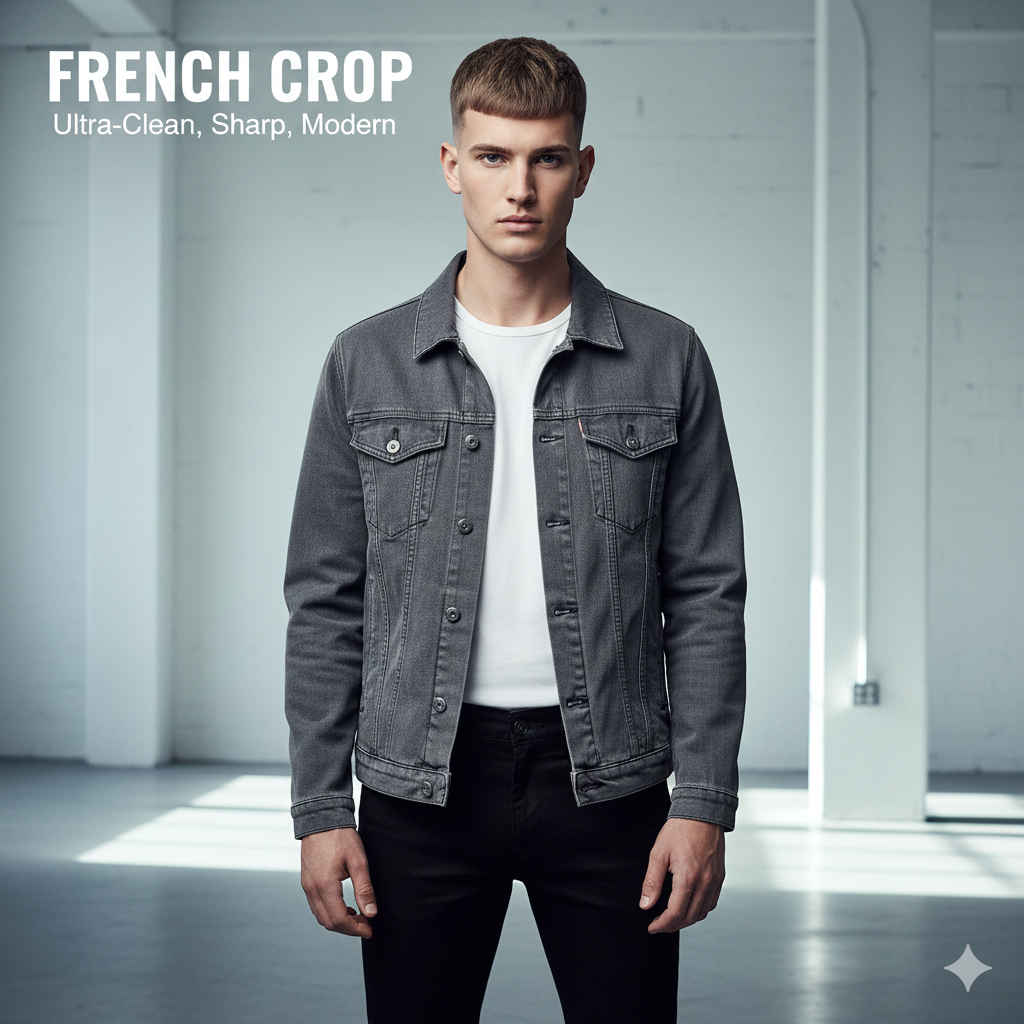 French Crop Skin Fade Haircut.