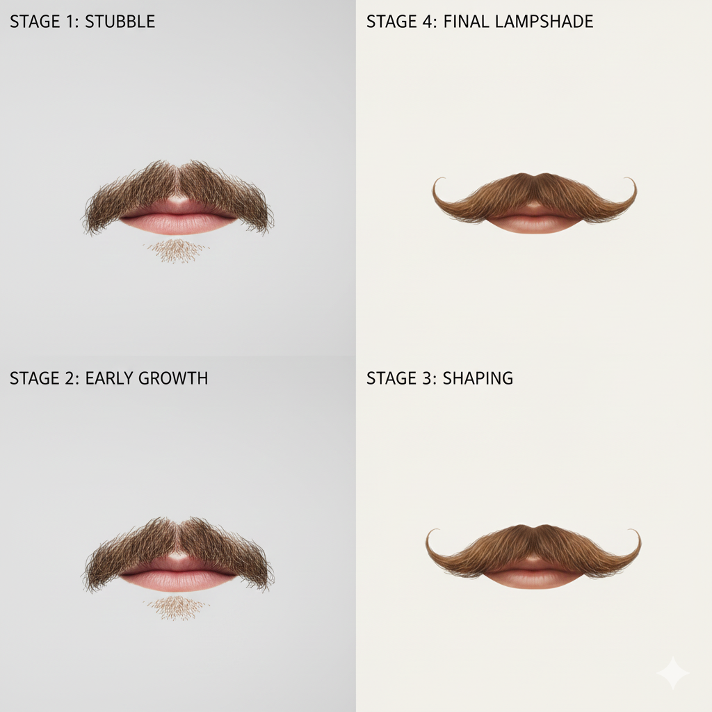 Lampshade Mustache Guide 2026 Shape Grooming Style