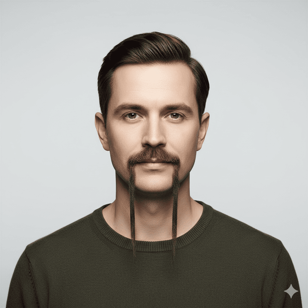 Short Fu Manchu mustache