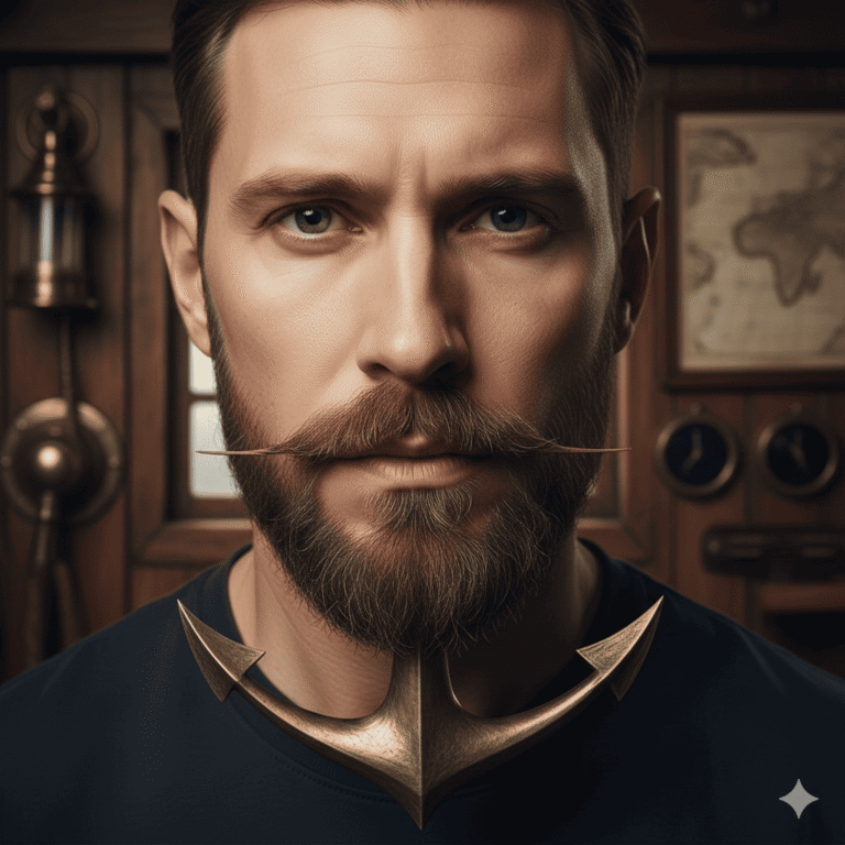 The Anchor Beard: Nautical Strength.