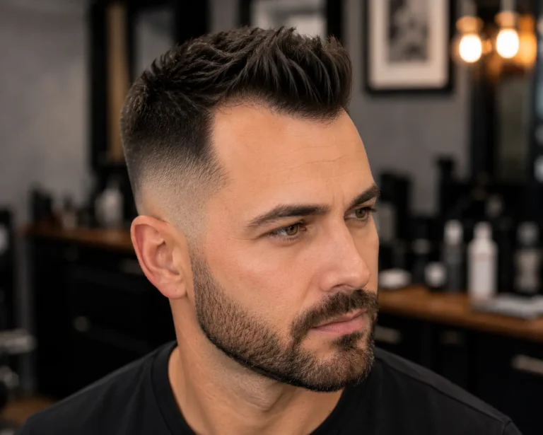 Textured Quiff with Fade