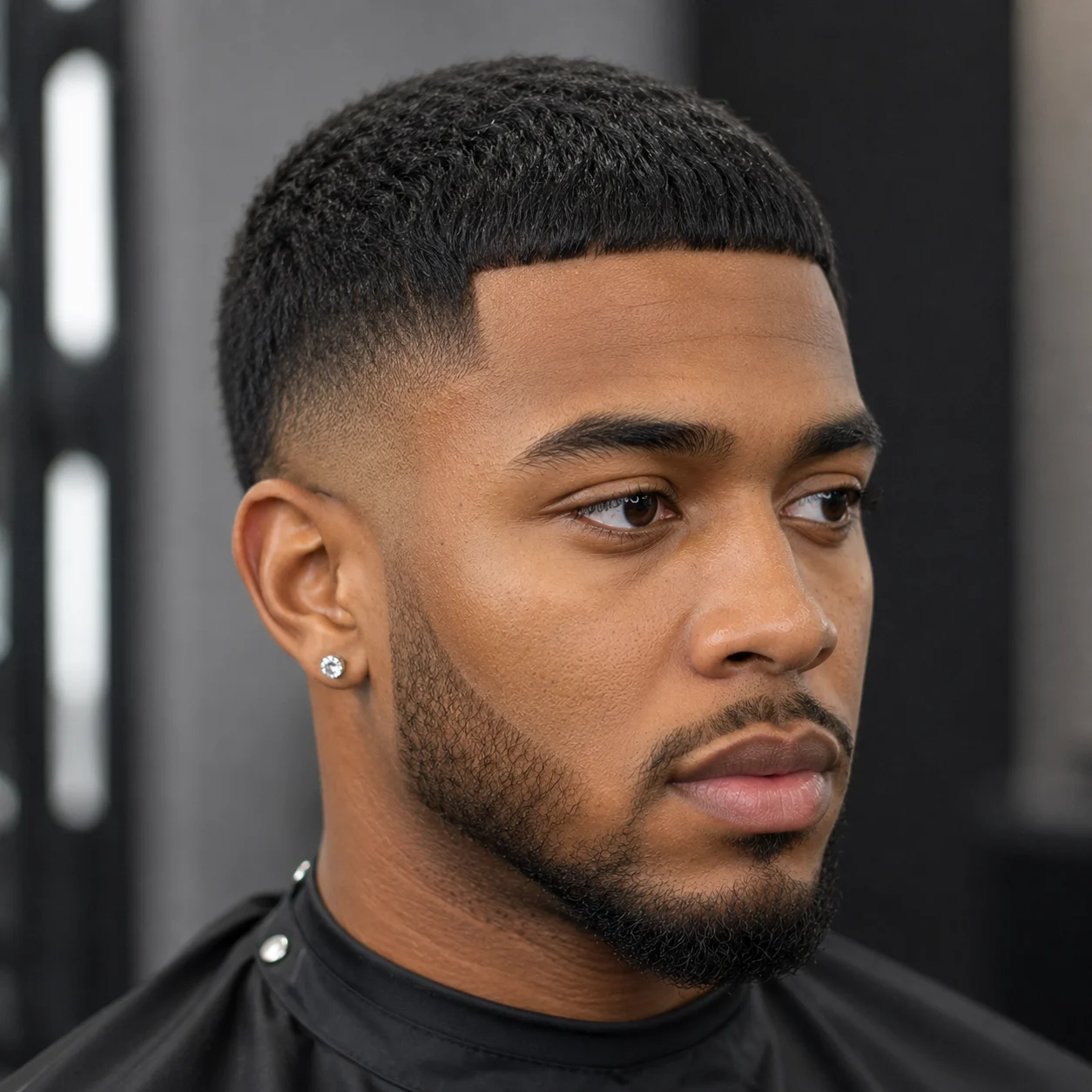 Caesar Cut Black Men Hairstyles for Short Hair