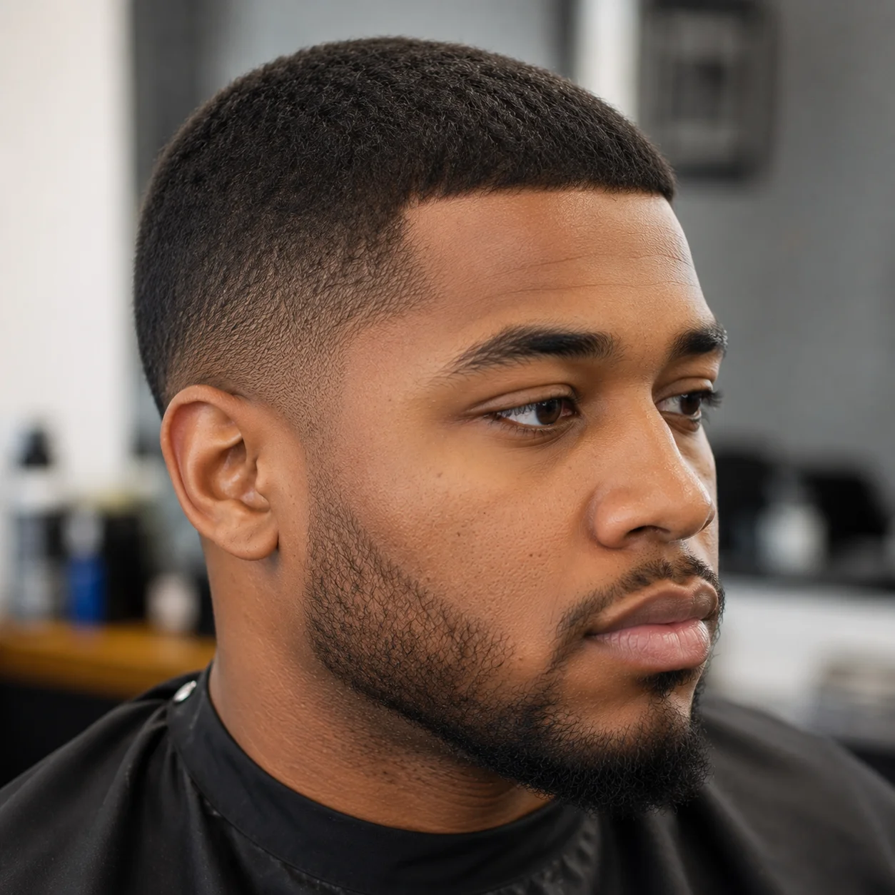 Crew Cut Black Men Hairstyles for Short Hair