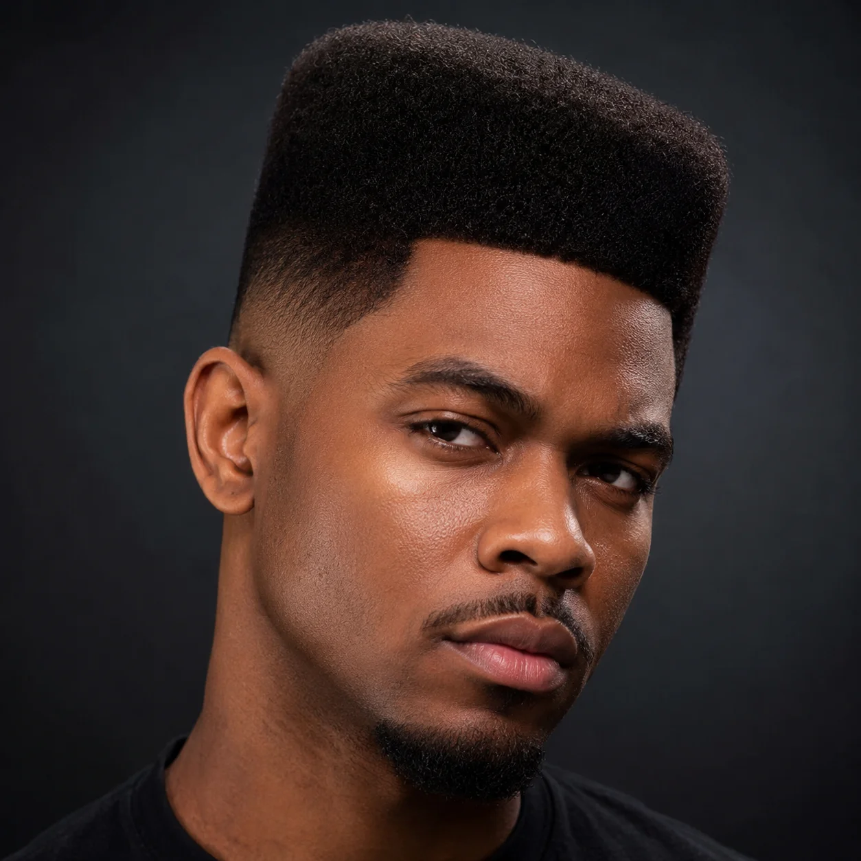 High Top Fade Black Men Hairstyles for Short Hair