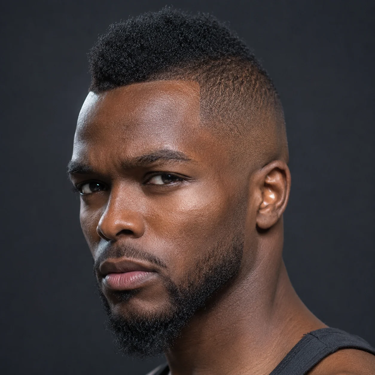 Mohawk Fade Black Men Hairstyles for Short Hair