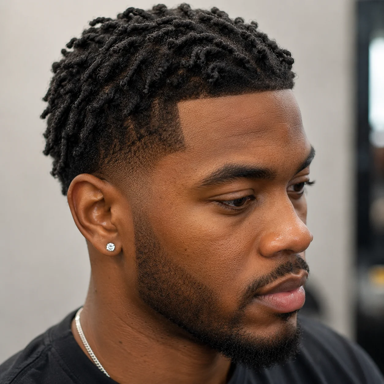Short Twists Black Men Hairstyles for Short Hair