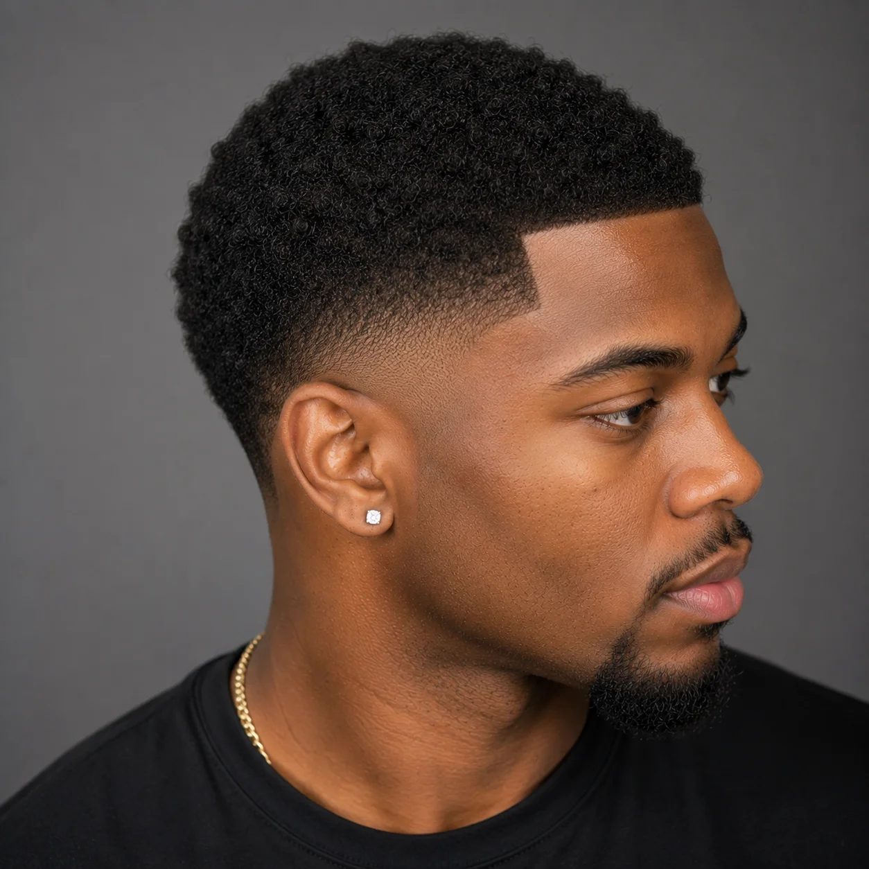 Taper Fade Black Men Hairstyles for Short Hair