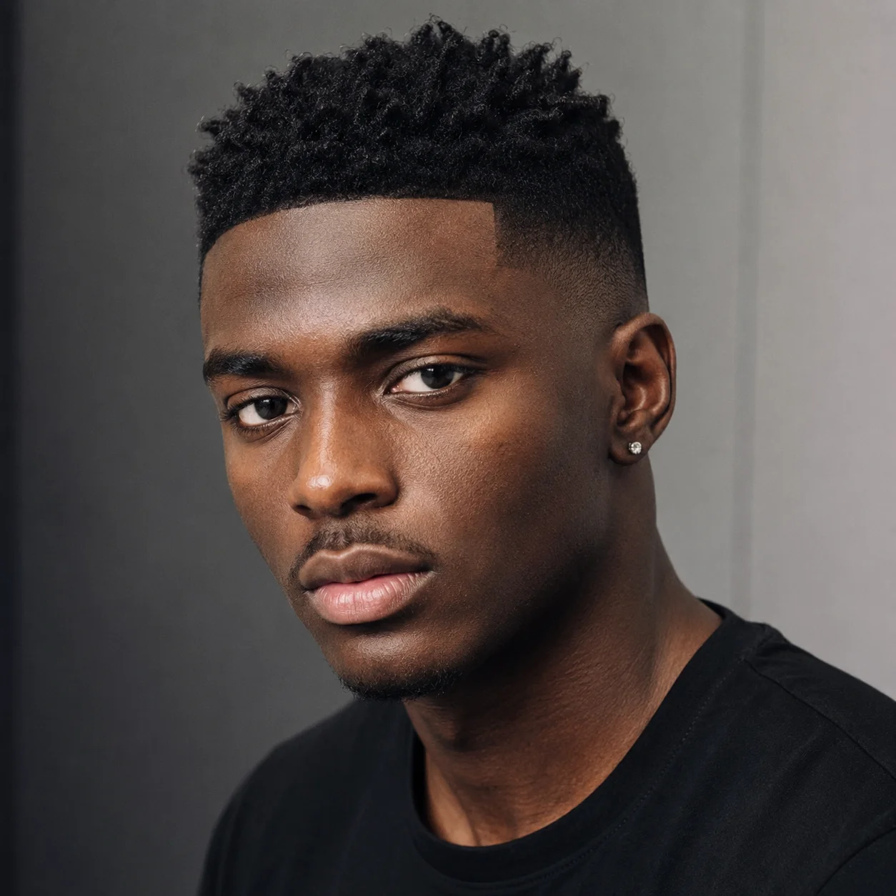 Textured Crop Black Men Hairstyles for Short Hair