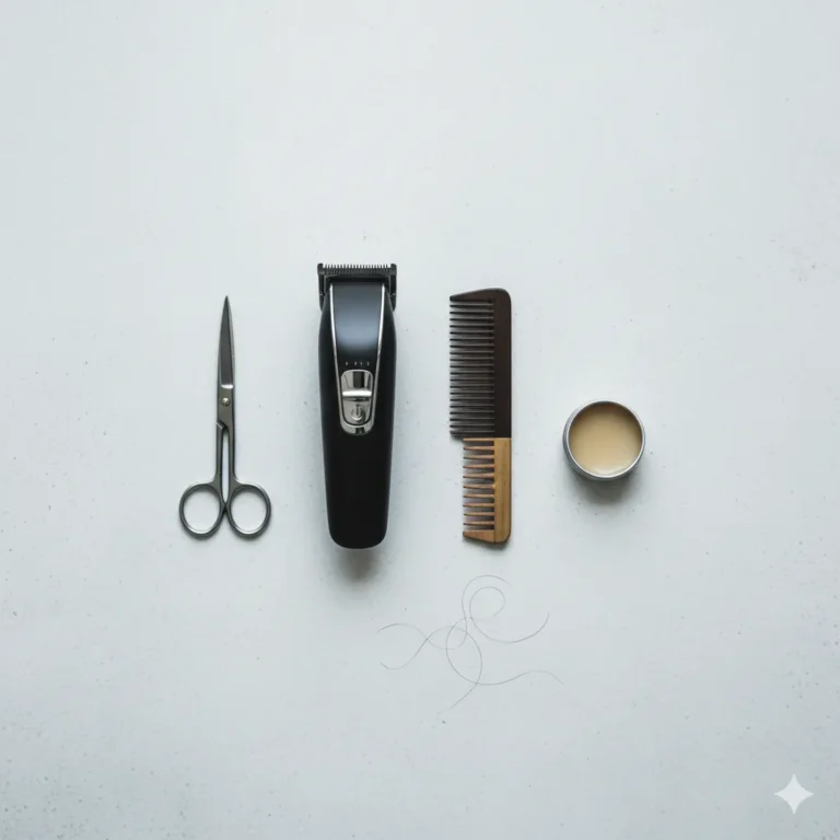 A step-by-step grooming scene