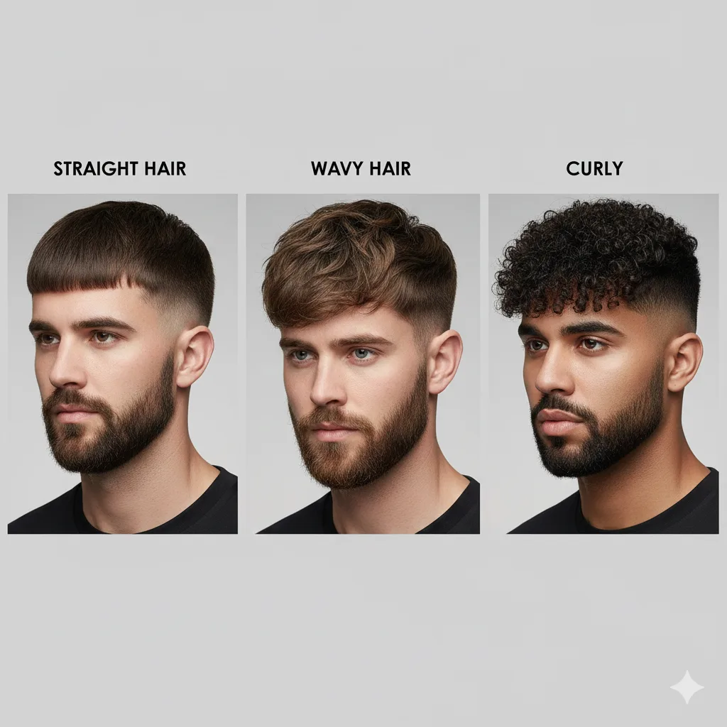 Close up shots of French crop haircuts