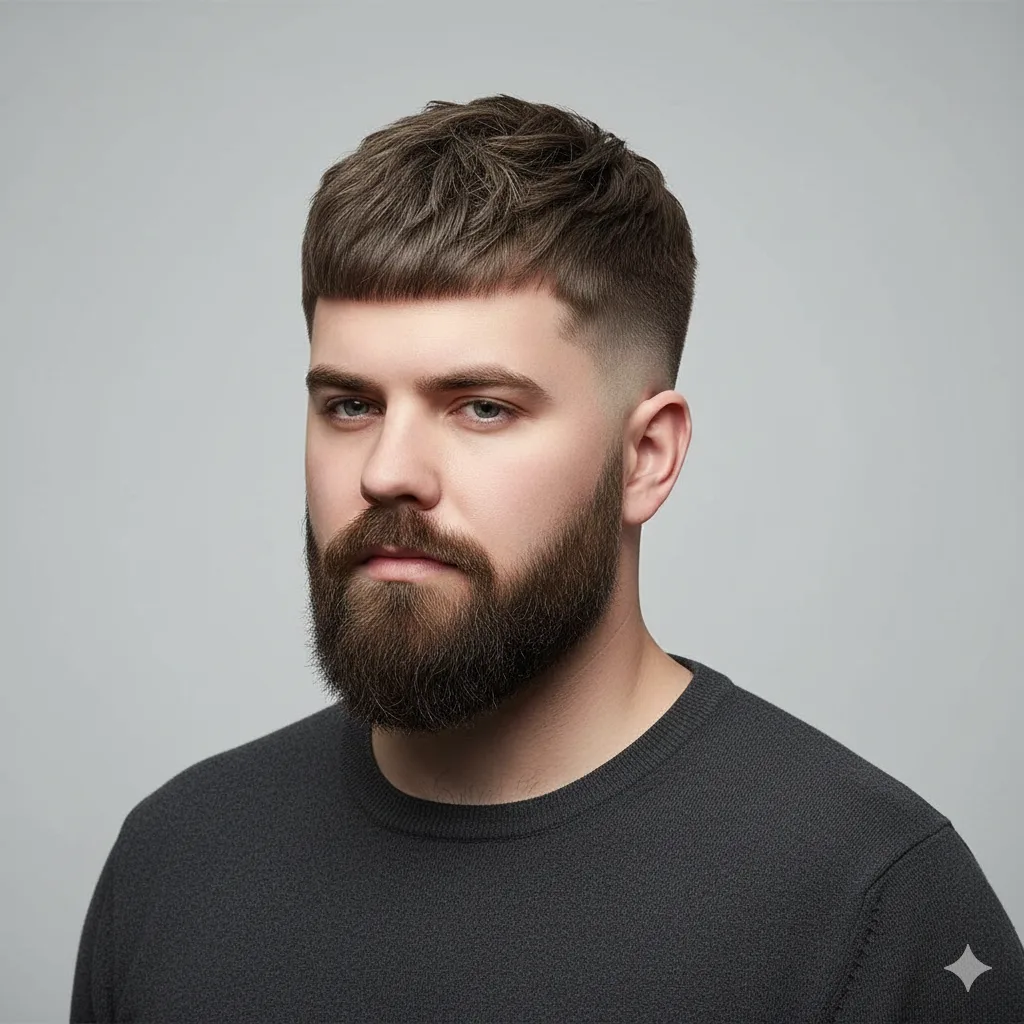 Male model with round face