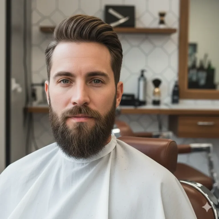 Man with a low boxed beard and low cheek line