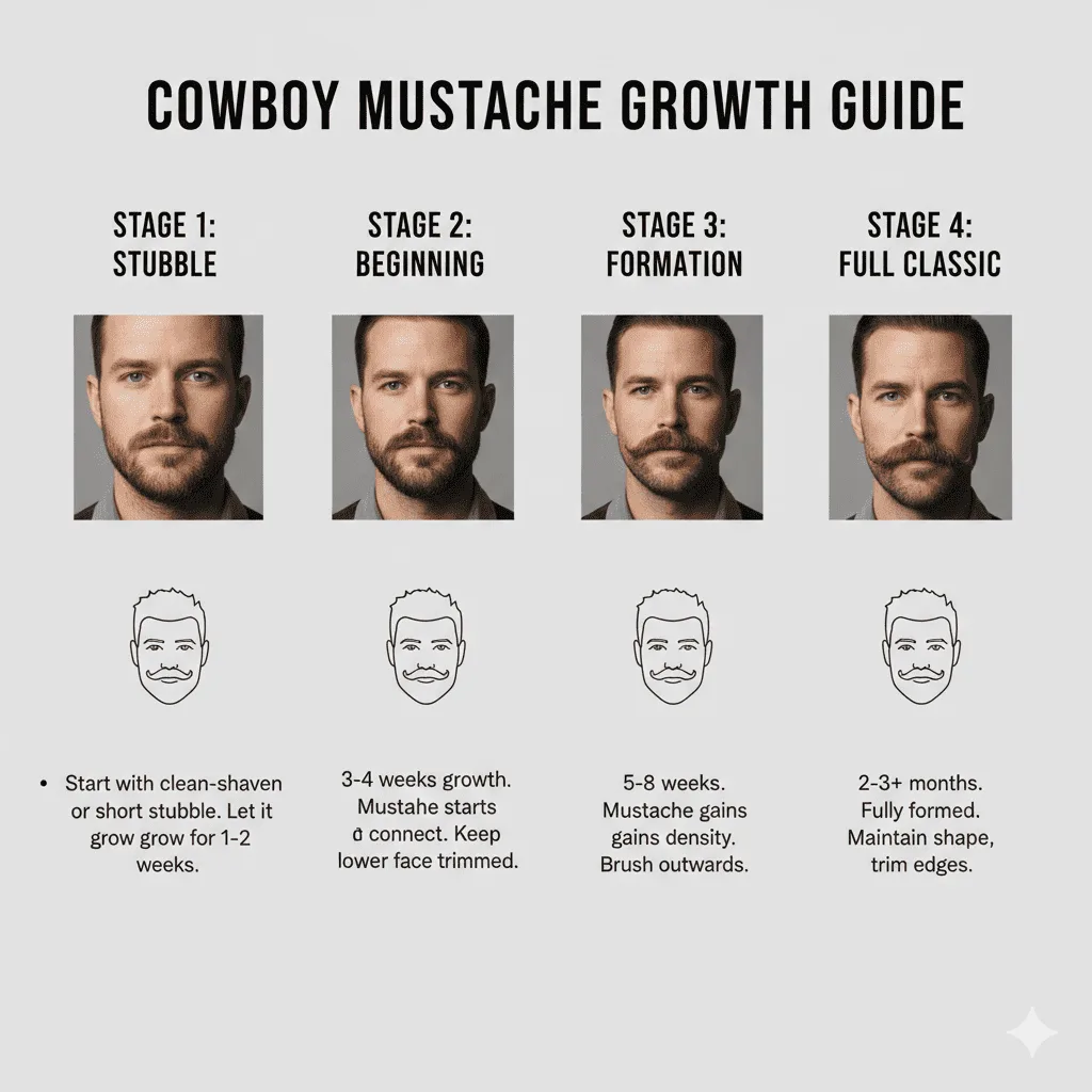 “Editorial collage showing cowboy mustache.
