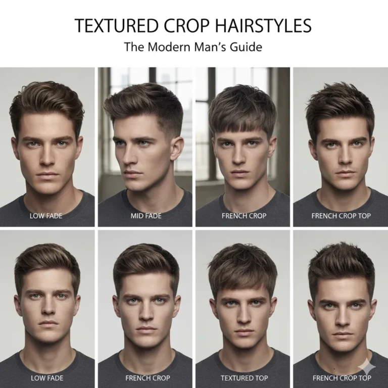 Textured Crop Fade to French Crop Top