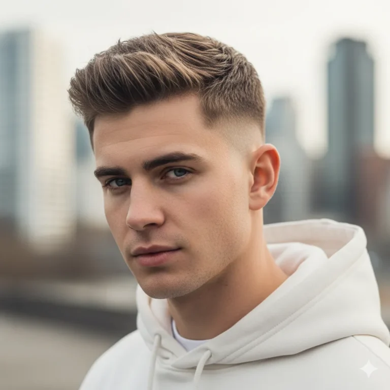 Modern textured crop haircut