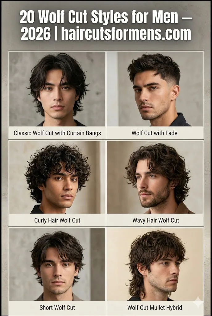Wolf Cut for Older Men in their 30s and 40s