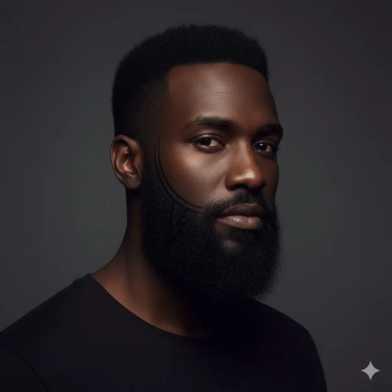 Black male beard design