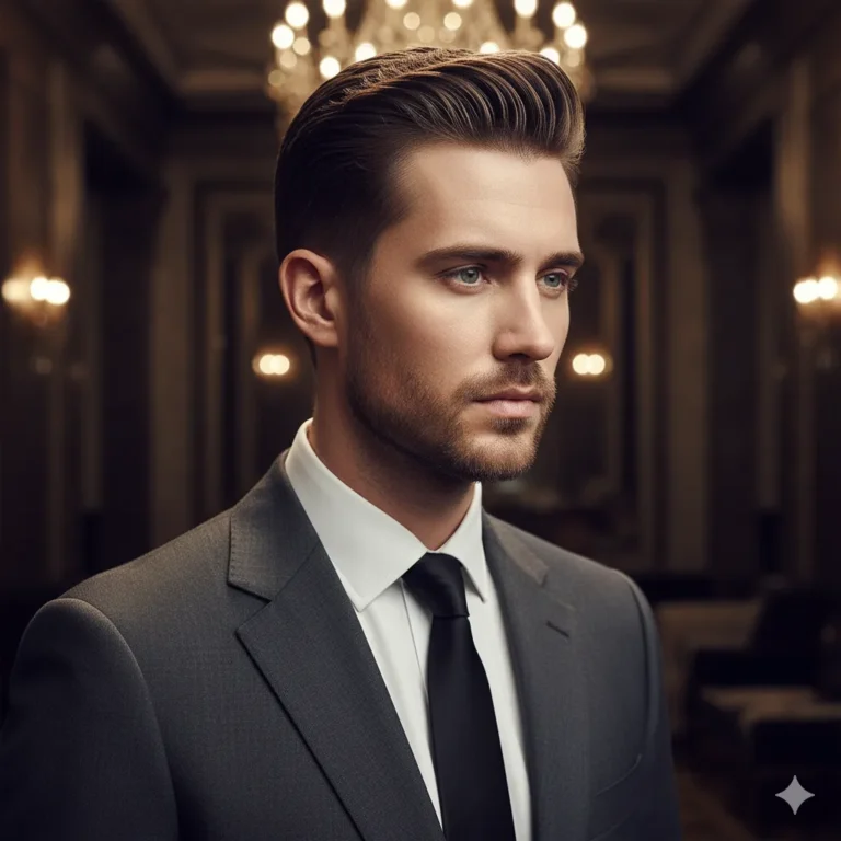 Classic Hollywood slick back
