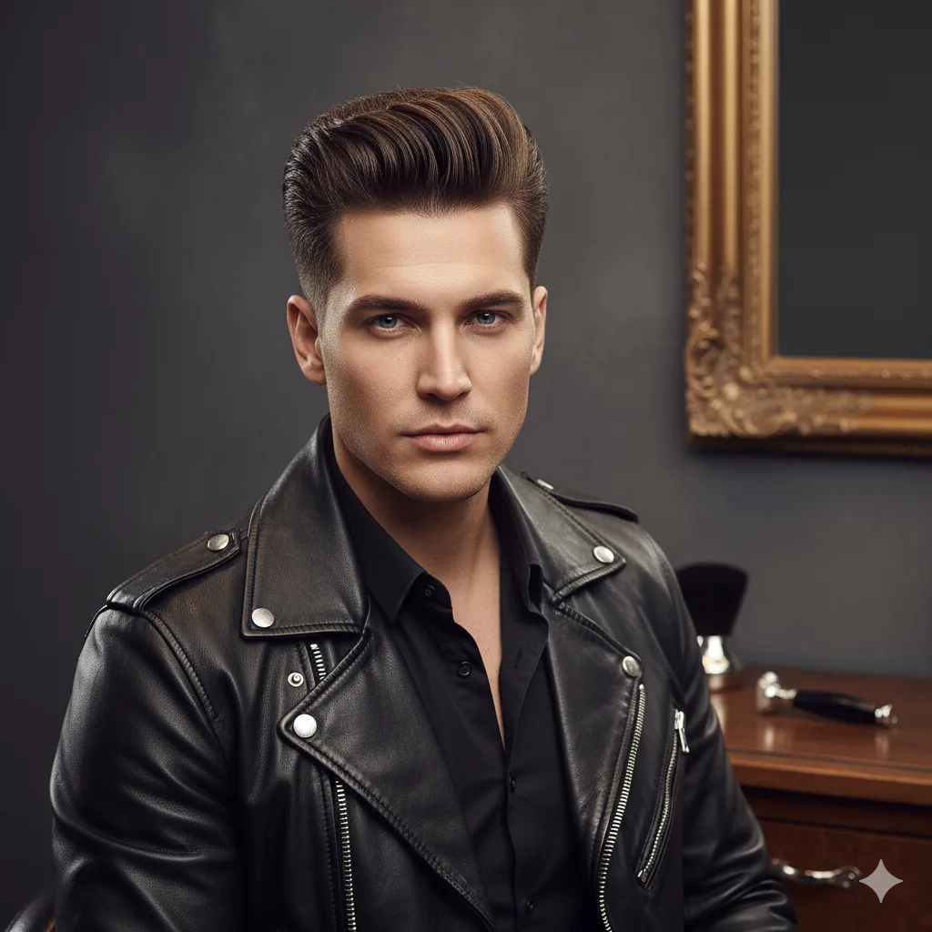 Pompadour hairstyle with volume