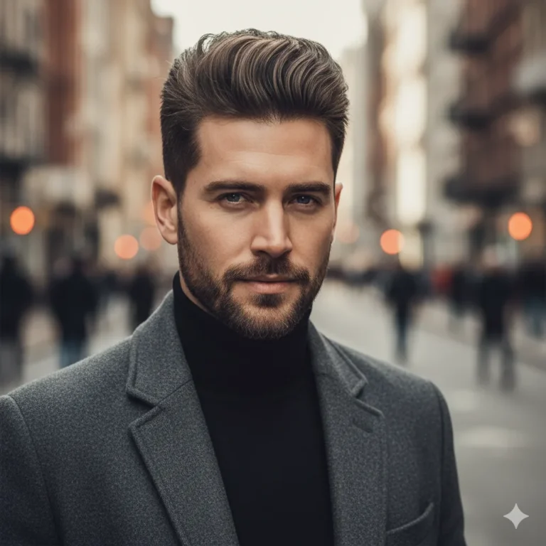 Confident man with quiff hairstyle