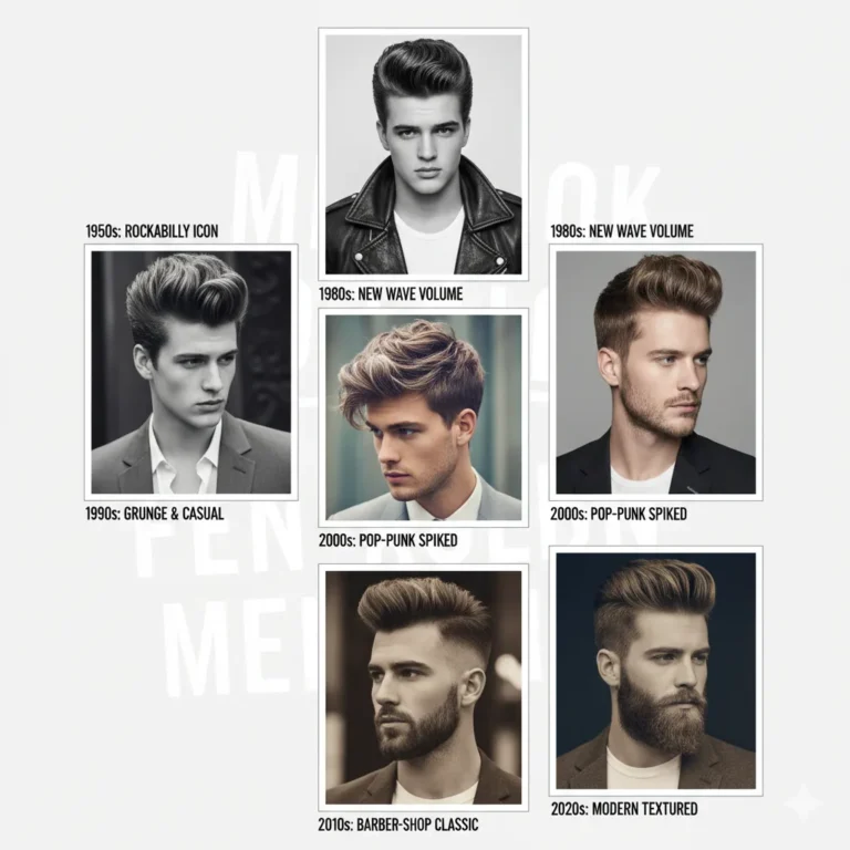 evolution of men’s quiff hairstyles