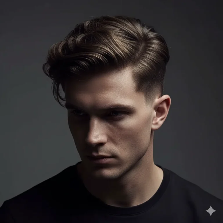 Male model with long wavy Hair