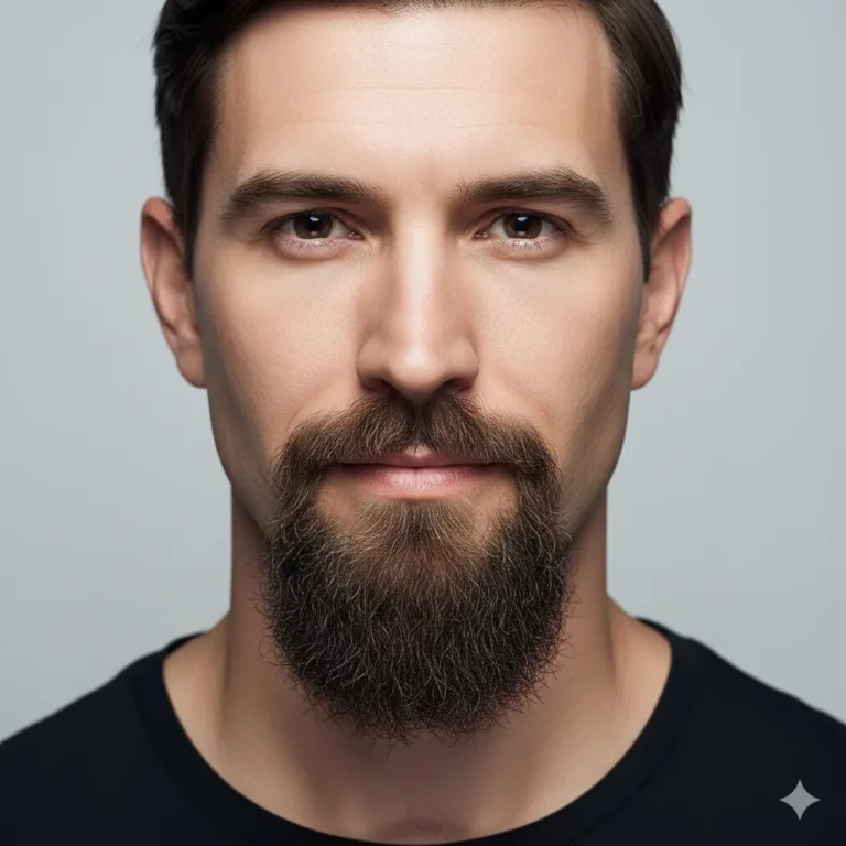 man with a clean goatee variation