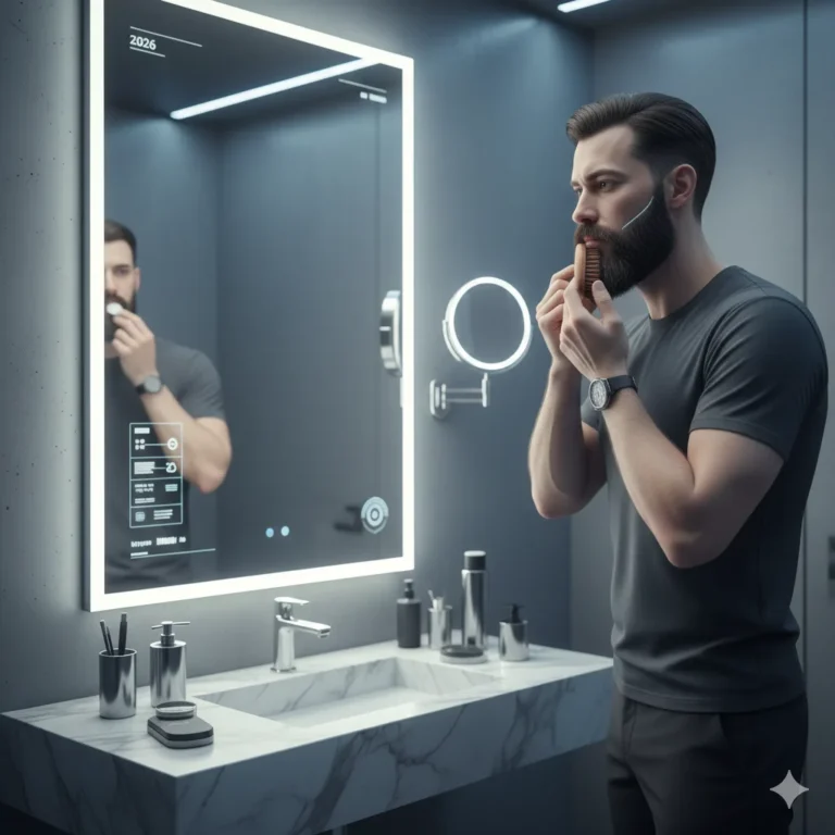 Wooden beard brush